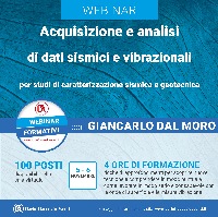 Webinar, 5 e 6 novembre 2020: Acquisizione e analisi di dati sismici e vibrazionali per studi di caratterizzazione sismica e geotecnica